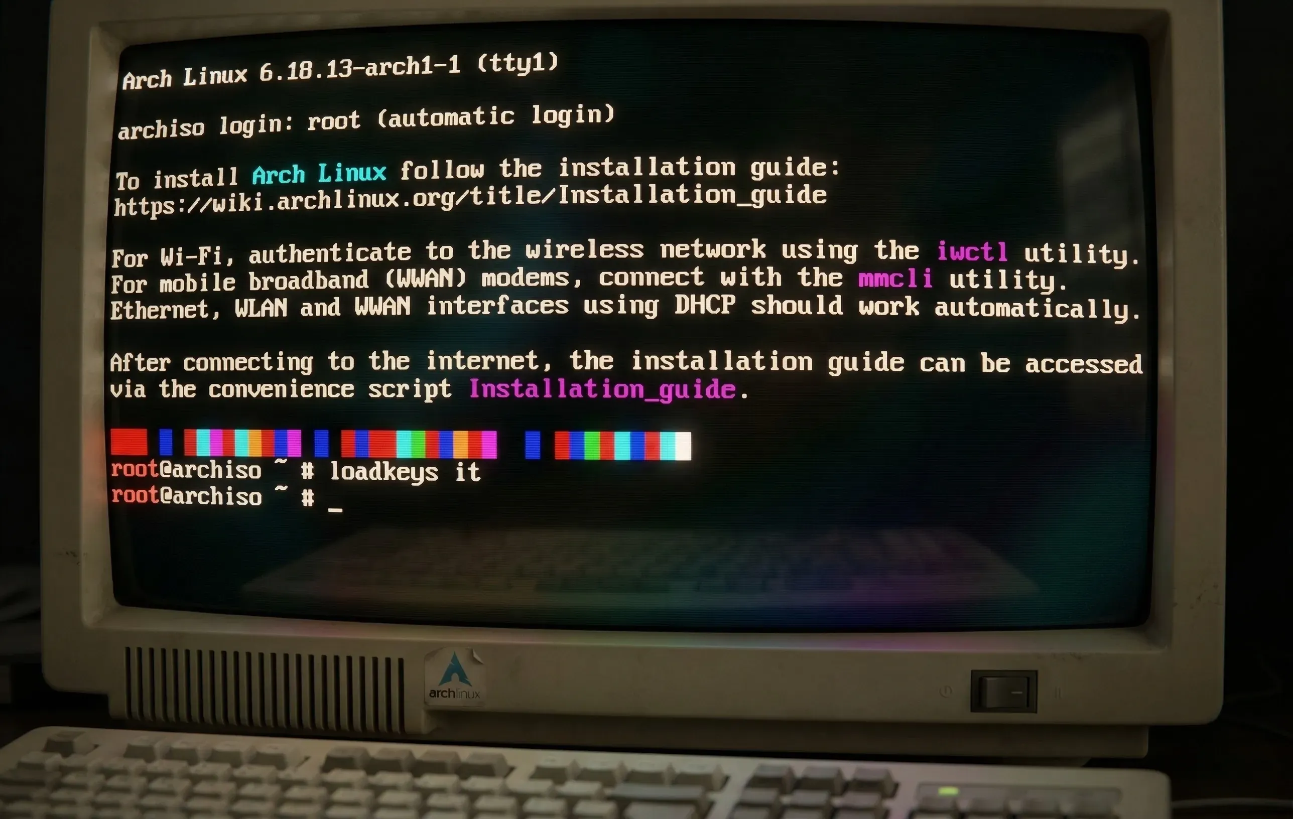 Archlinux live iso