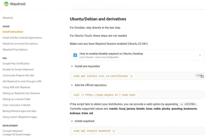la mia esperienza con Waydroid